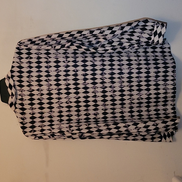 H&M Harlequin Diamond Long Sleeve Blouse Top - Picture 2 of 4